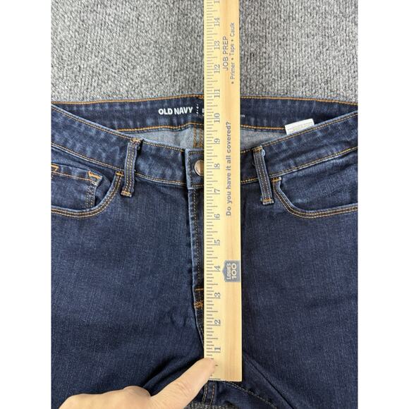 Old Navy Rockstar Mid-Rise Skinny Jeans Dark Wash Stretch Denim Size 8 Regular - Picture 6 of 12
